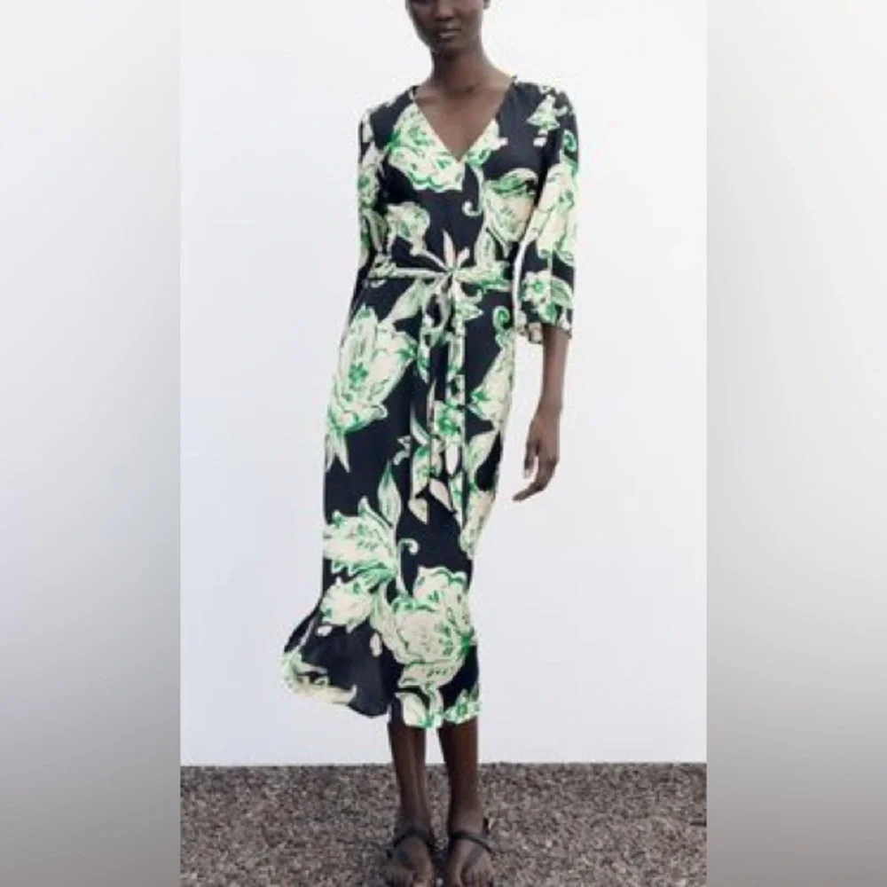 Zara Printed Floral Midi Dress 3003/198